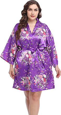 A.N.G.E.L.O. Vintage Cult 1980s floral-jacquard kimono - Purple