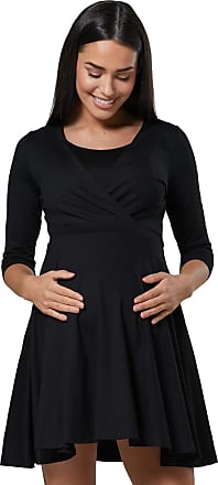 HAPPY MAMA Women's Maternity Nursing 2in1 Skater Dress Short Sleeves 605p 