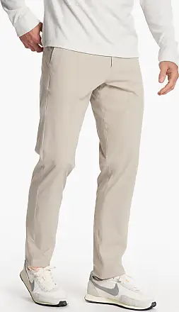 Vuori Men's Large Brown Rip Stop Pants Elastic Waist Zip