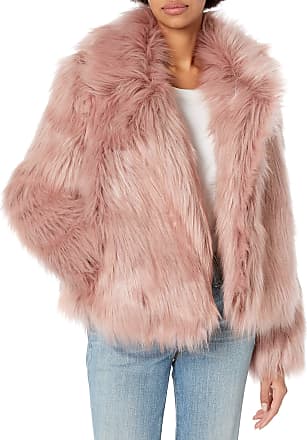ASTR the label womens Frankie Faux Fur /& Leather Short Bomber Jacket