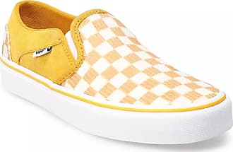 VANS Classic Women's Purple & Yellow Checkerboard Slip-On Skate Shoes  UK 5.5