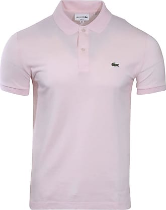Lacoste Short Sleeve Relaxed Fit Button-down Shirt in Pink for Men