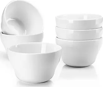  Sweese Small Cereal Soup Bowls, 10 Ounce Sturdy Porcelain Bowl,  Dishwasher Microwave Safe, Portion Control Bowls for Ice Cream Dessert  Rice, Set of 6, White : Home & Kitchen