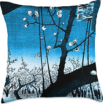 Multicolor 16x16 Garden Hachiman Shrine Stylish Throw Pillow Smooth HQ Vintage Famous Japanese Art 