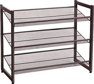 SONGMICS 3-Tier Bathroom Shelf, Wire Shelving Unit, Metal Storage Rack for Small