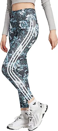 adidas Girls' 3-Stripe 7/8 Floral All Over Print Tights