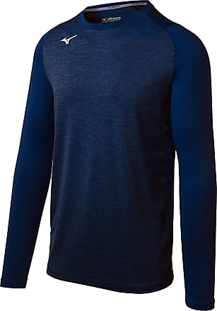 MIZUNO Da Uomo Alpha Running T Shirt Tee Top-Navy Blu Sport Traspirante 