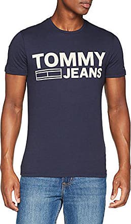 T Shirts Tommy Jeans Herren Wesentliche Grafik T Shirt Blau Kleidung Accessoires Sticisce Sredisce Si
