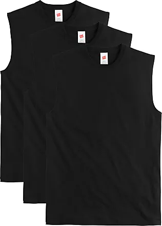 Hanes Classics Men's Traditional Fit ComfortSoft® TAGLESS® Dyed Black  Crewneck Undershirt 3-Pack –