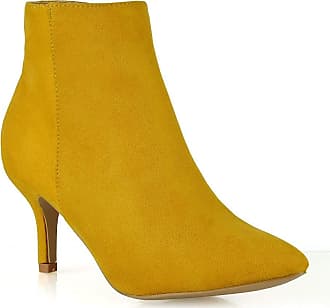 ladies yellow ankle boots