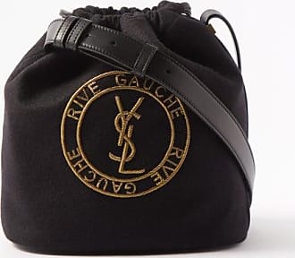 Saint Laurent Rive Gauche Felted-wool Bucket Bag in Black for Men