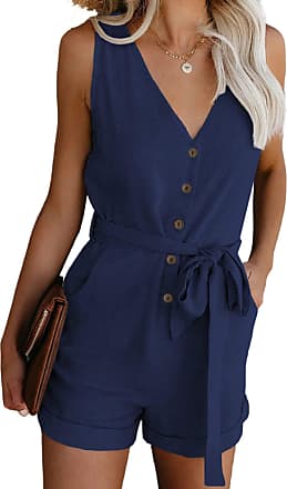 Womens Clothing Jumpsuits and rompers Playsuits New Look Synthetic Crinkle Strappy Tie Front Playsuit in Bright Blue Blue 