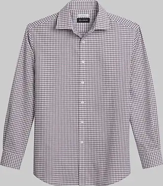 Essentials Men's Regular-Fit Long-Sleeve Casual Poplin Shirt, Blue  Check, XX-Large