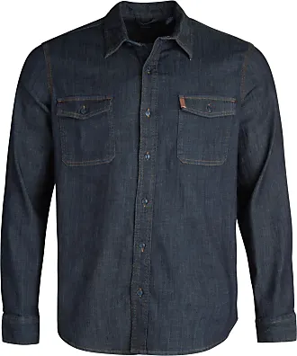 Men's Tall Chambray Button-Down Shirt in Dark Chambray – American Tall