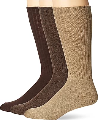 Chaps Mens Ribbed Solid Crew Socks 
