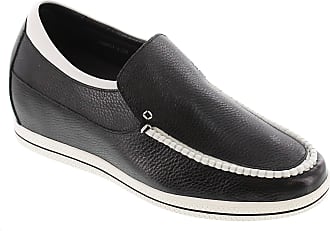 Black Leather Slip-on X40962-2.6 Inches Taller TOTO Height Increasing Elevator Shoes