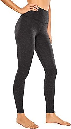 48cm CRZ YOGA Femme Legging de Sport Pantalons Gym Taille Haute en Tissu Léger avec Poche 