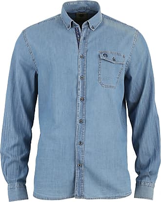 Only Jeanshemd blau Business-Look Mode Hemden Jeanshemden 