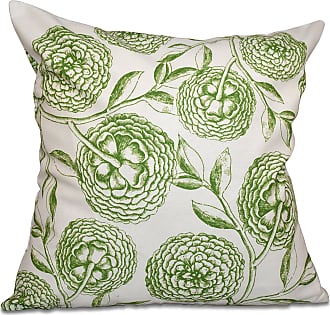 E by design PHGN703GR7RE3-16 16 x 16-inch Green 16x16, Trio of Trees Pillow 