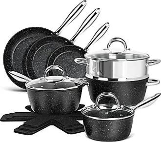 MICHELANGELO Copper Pots and Pans Set Nonstick, Hard Anodized Cookware Set  With Ceramic Coating, Induction Pots and Pans, Copper Cookware Set,  Essential Ceramic Cookware Set 12-Piece 