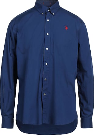 Blauw gestreept shirt U.S Polo Assn. Kleding Herenkleding Overhemden & T-shirts Oxfords & Buttondowns M 