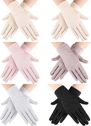  Sunblock Fingerless Gloves Non-Slip UV Protection Driving  Gloves Summer Outdoor Gloves for Women Girls (Beige, Pink, Black, 3 Pairs)  : Clothing, Shoes & Jewelry