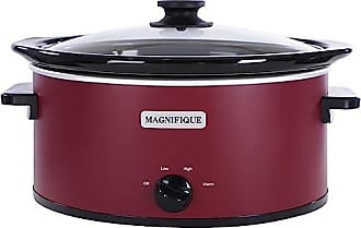 Magnifique 8 Quart Slow Cooker Oval Manual Pot Food Warmer with 3 Cooking  Settings, Stainless Steel