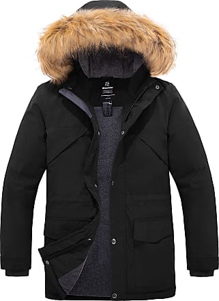 Save 11% Premiata Cotton Faded Hooded Parka Coat in Black for Men Mens Clothing Coats Parka coats 