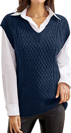 Dokotoo Sweater Vest Women Knitted V Neck Oversized Sweaters Sleeveless Knitwear Tank Tops 