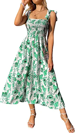 MakeMeChic Women's Plus Size Boho Casual Dress Floral Short Sleeve Shirred  Square Neck Maxi Flomal Dress A Multicolor 0XL at  Women's Clothing  store