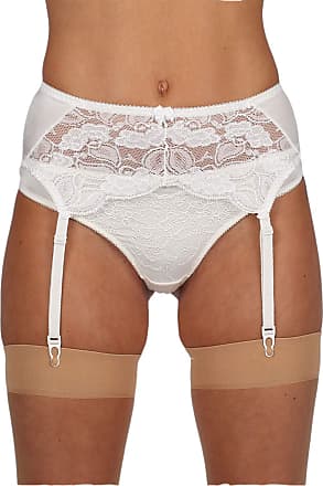 SUSPENDER BELT WHITE SIZE 14-16 STRETCHY DEEP LACE FOR USE WITH STOCKINGS BNWT