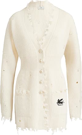 Cashmere Company Synthetik Strickjacke in Weiß Damen Bekleidung Pullover und Strickwaren Strickjacken 