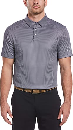 PGA TOUR Mens Short Sleeve Jacquard Polo Shirt 