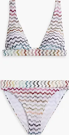 White Zigzag scoop-neck bikini, Missoni