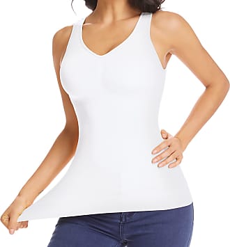 B.Bang Women Shaping Camisole Vest with Adjustable Spaghetti Strap Sleeveless Basic Tank Top Undershirt 