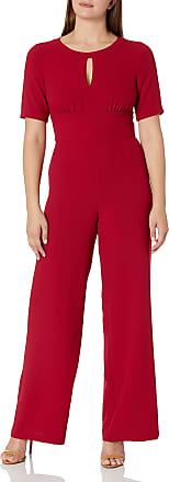 Adrianna Papell Womens Red Cascading Ruffle Sleeveless Jumpsuit 6 BHFO 6432 