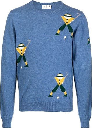 Pringle of Scotland spread-collar fine-knit cardigan - Blue