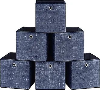 Lot de 10 Boîtes de Rangement Pliables Cube de Rangement Tissu intissé  28x28x28 cm Bleu azuré