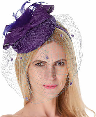 Caprilite Plum Purple Wedding Swirl Pillbox Fascinator Headband  Alice Band Ascot Races Loop