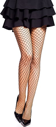 Sizes S-XL Large Mesh Fishnet Suspender Stockings With Lace by Romartex 4 Colours 