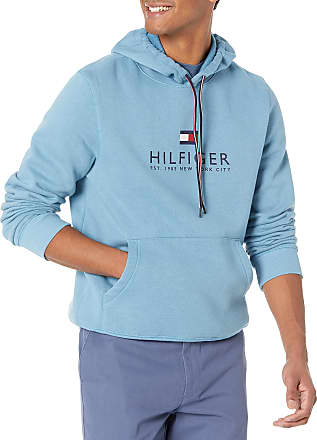 Tommy Hilfiger Blue Graphic Hooded Sleepwear Sweatshirt Men’s Large NEW AA16 