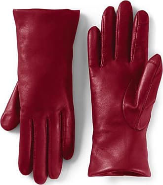 ROTE Extrakurze Handschuhe mit Knopf aus Leder Accessoires Handschuhe Lederhandschuhe 