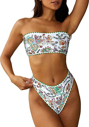 ZAFUL Women 2 Piece Swimsuits Smocked Satin Strap Brazilian Bikini Lace Up  Swimsuit Bathing Suit, Teal, Medium : : Clothing, Shoes &  Accessories