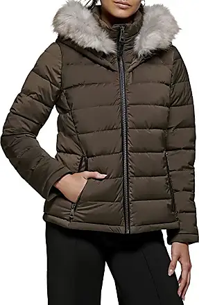 Dkny Women's Snap-Side Glossy Puffer Outerwear Jacket