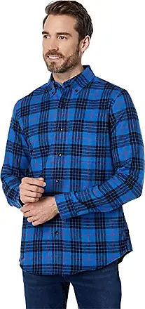 Essentials Men's Regular-Fit Long-Sleeve Casual Poplin Shirt, Blue  Check, XX-Large