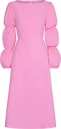 Olivia Rubin Jessa Pink Puff Sleeve Midi Dress