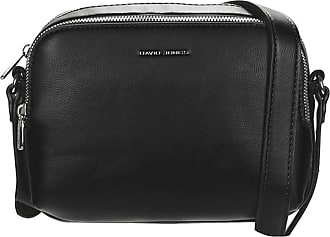David Jones Jet Set Chain Dome Crossbody Shoulder Bag, Black: Handbags