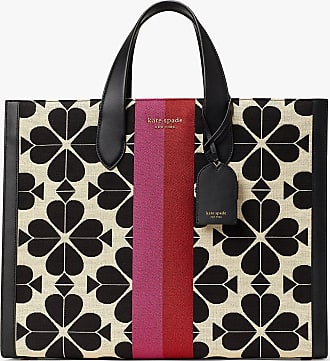 Kate Spade New York Oversized Spade Flower Monogram Coated Canvas Eleanor  Medium Satchel Black Multi One Size