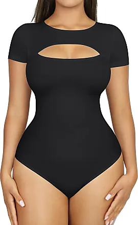 Shapewear Bodysuit for Women Tummy Control Sculpting Body Shaper Deep V  Neck Thong Bodysuit (#1 White,Small) : : Clothing, Shoes &  Accessories