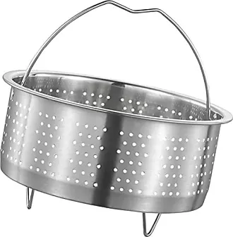 Steamer Basket 21cm Food Steaming Rack Steamer Insert for Meat Dim Sum Seafood, Silver